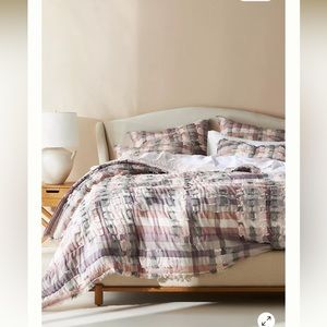 Anthropologie Woven Ainsley Full Size Quilt
